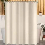 Duschvorhang 240x160cm Beige Antischimmel Wasserabweisend Stoff
