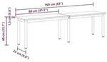 vidaXL Bank Sonoma 160 x 35 x 45 cm Holzwerkstoff