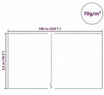 vidaXL Winterschutz fur Pflanzen Gr&uuml;n 100 x 3,2 m Vliesstoff