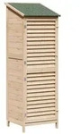 vidaXL Garten Shed Natur 59 x 56 x 176 cm Massivholz aus Fichte