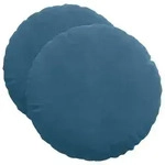 vidaXL Sitzkissen 2 pcs Blau &Oslash;50 x 19 cm Samt