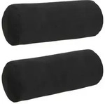 vidaXL Bolsterkissen 2 St&uuml;ck Schwarz &Oslash; 15 x 40 cm Cordstoff