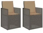 vidaXL Garten Esszimmerst&uuml;hle 2 pcs Hellgrau und Taupe PP