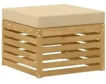 vidaXL Outdoor-Fu&szlig;hocker Massivholz Akazie Wei&szlig;