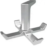 Decken-Mantelhaken 0201 vierfach A.83mm Alu.silberf.elox.H.55mm HERMETA