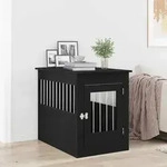 vidaXL Hundebox-M&ouml;bel Schwarze Eiche 80 x 55 x 68 cm Holzwerkstoff