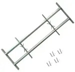 vidaXL Fenstergitter Verstellbar mit 2 Querst&auml;ben 700-1050 mm