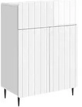 vidaXL Sideboard Hochglanz Wei&szlig; 66 x 34,5 x 92 cm Holzwerkstoff