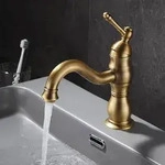 Kisimixer Wasserhahn Antik Bronze 360&deg; Schwenkbar Retro Messing EU