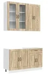 vidaXL K&uuml;cheneinheit KALMAR 4 pcs Sonoma-Eiche Holzwerkstoff