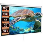 VEVOR Projektion Beamer Leinwand 254 cm HD 4K Outdoor Indoor Manuelle Projektor