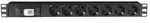 "Showgear 19" 1U Socketstrip 7 Mit Trennschalter"