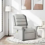 vidaXL Massagesessel Wolkengrau Stoff