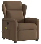 vidaXL Massagesessel Braun Stoff