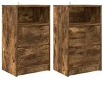 vidaXL Nachttische 2 pcs Ger&auml;ucherte Eiche 40 x 30 x 467 cm