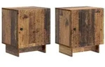 vidaXL Nachttisch 2 pcs Altholz 43 x 34,5 x 50 cm Holzwerkstoff
