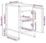 vidaXL Nachttisch 2 pcs Sonoma 39,5 x 30 x 50 cm Holzwerkstoff