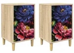 vidaXL Nachttisch KIEL 2 stk. Sonoma-Eiche 36 x 33 x 60 cm