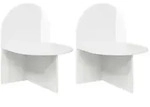 vidaXL Nachttisch 2 pcs Hochglanz Wei&szlig; 48 x 49 x 65 cm Holzwerkstoff