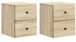 vidaXL Wandmontierter Nachttisch 2 pcs Sonoma-Eiche 34,5 x 33 x 40 cm