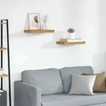 vidaXL Wandregal 2 pcs Beige 40 x 23,5 x 4 cm Holzwerkstoff