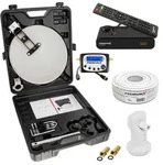 PremiumX Camping SAT Anlage komplett HD TV Receiver Satelliten-Finder Single...