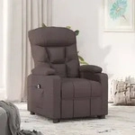vidaXL Relaxsessel Elektrisch Dunkelbraun Stoff