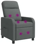vidaXL Massage Relaxsessel Dunkelgrau Stoff