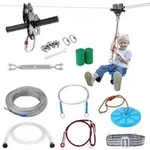 VEVOR Zipline Seilrutsche, 18,3 m Seilbahn Kinder, Zip Line Kit f&uuml;r Kinder und
