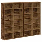 vidaXL CD Regal 2 Stk. Altholz 60 x 17 x 92 cm Holzwerkstoff