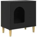 vidaXL Katzenhaus Schwarz 51 x 30 x 52 cm Holzwerkstoff
