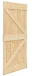 vidaXL Schiebet&uuml;r NARVIK Nat&uuml;rlich und Schwarz 100 x 210 cm (213,5 cm)