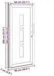 vidaXL Vordert&uuml;r Anthrazit 98 x 208 cm PVC