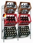 FLOORDIREKT Flaschenkastenst&auml;nder Rocket - Robustes Lagerregal mit Wandbefestigung -
