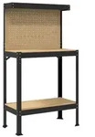 vidaXL Werkbank Schwarz 81 x 41 x 145 cm Sperrholz und Metall