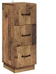 vidaXL Schubladenschrank Altholz 33 x 34,5 x 87 cm Holzwerkstoff