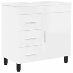 vidaXL Waschtisch Hochglanz Wei&szlig; 60 x 35 x 60 cm Holzwerkstoff