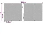 vidaXL Balkonsichtschutz mit &Ouml;sen Anthrazit