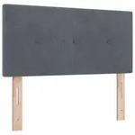 vidaXL Ottoman Bett mit Matratze Dunkelgrau 90 x 190 cm Samt