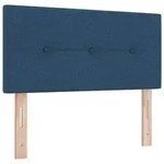 vidaXL Boxspringbett mit Matratze mit Kopfteil Blau 90 x 200 cm Stoff