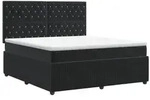 vidaXL Boxspringbett mit Matratze Schwarz 140 x 200 cm Samt