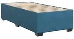 vidaXL Boxspringbett mit Matratze mit Kopfteil Blau 90 x 200 cm Samt