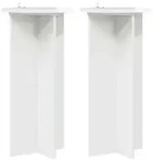 vidaXL Pflanzenst&auml;nder 2 pcs Hochglanz Wei&szlig; 40 x 40 x 80 cm