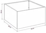vidaXL Garten-Pflanzgef&auml;&szlig; Silber 60 x 60 x 30 cm Edelstahl
