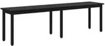 vidaXL Bank Schwarz Eichen-Optik 160 x 35 x 45 cm Holzwerkstoff