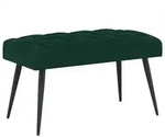 vidaXL Bank mit Knopfheftung Dunkelgr&uuml;n 80 x 40 x 46 cm Samt