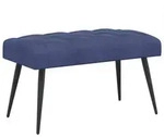vidaXL Bank mit Knopfheftung Polizeiblau 80 x 40 x 46 cm Samt