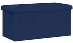 vidaXL Klappbare Aufbewahrungsbank Blau 180 kg 80 L 77 x 38 x 38 cm