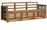 vidaXL Sofagarnituren 3 pcs Massivholz Akazie