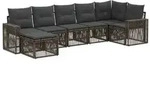 vidaXL Gartensofa-set 7 pcs Grau und Dunkelgrau Poly-Rattan